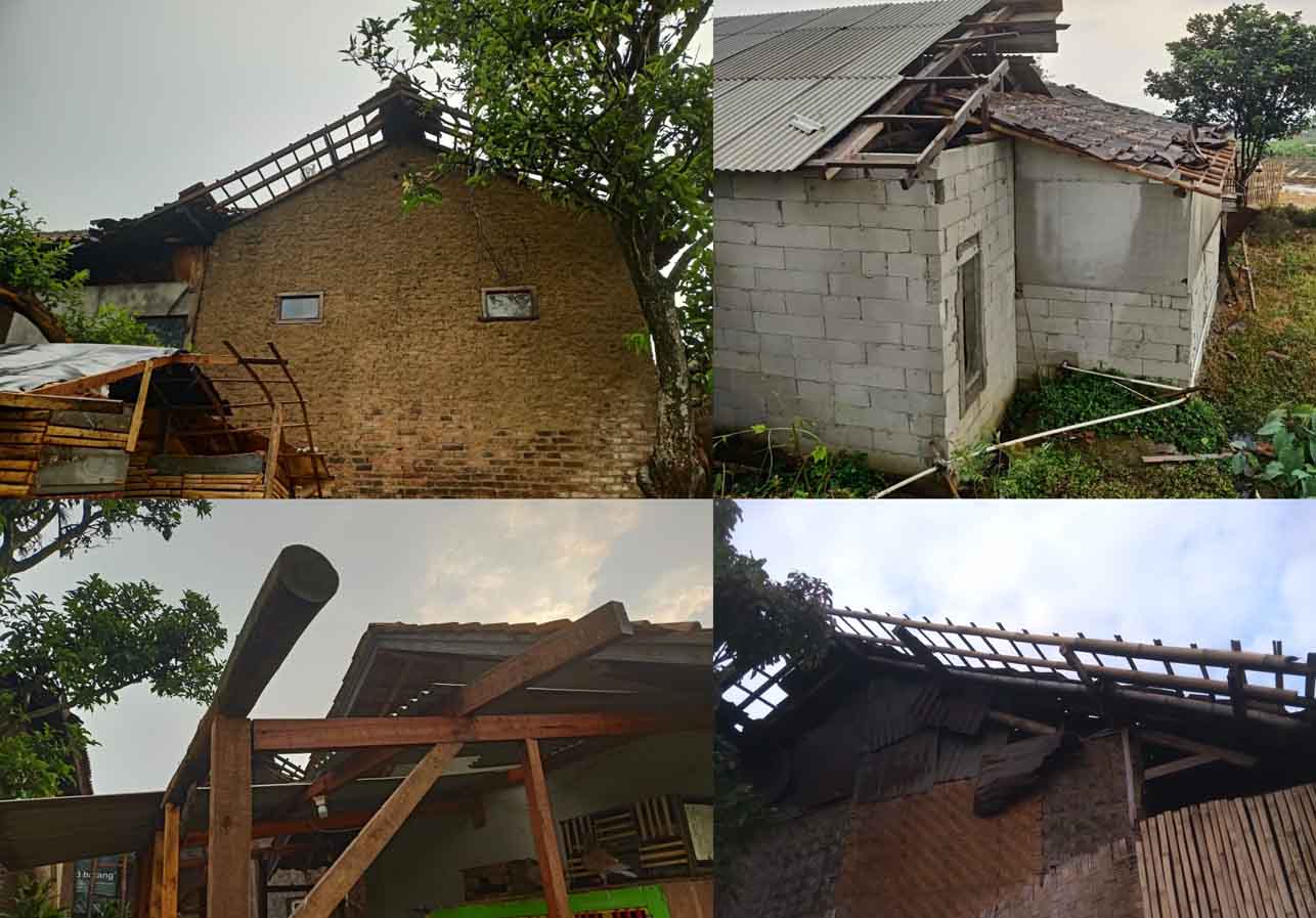 Akibat Angin Puting Beliung, 75 Rumah di Desa Pasirmulya Rusak